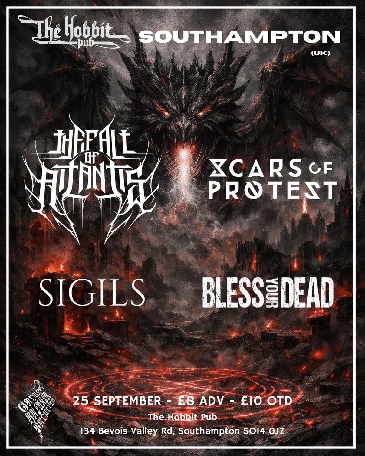 Poster for Scars of Protest at The Hobbit in Southampton on 25 September 2026